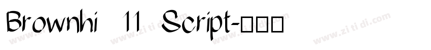 Brownhi 11 Script字体转换